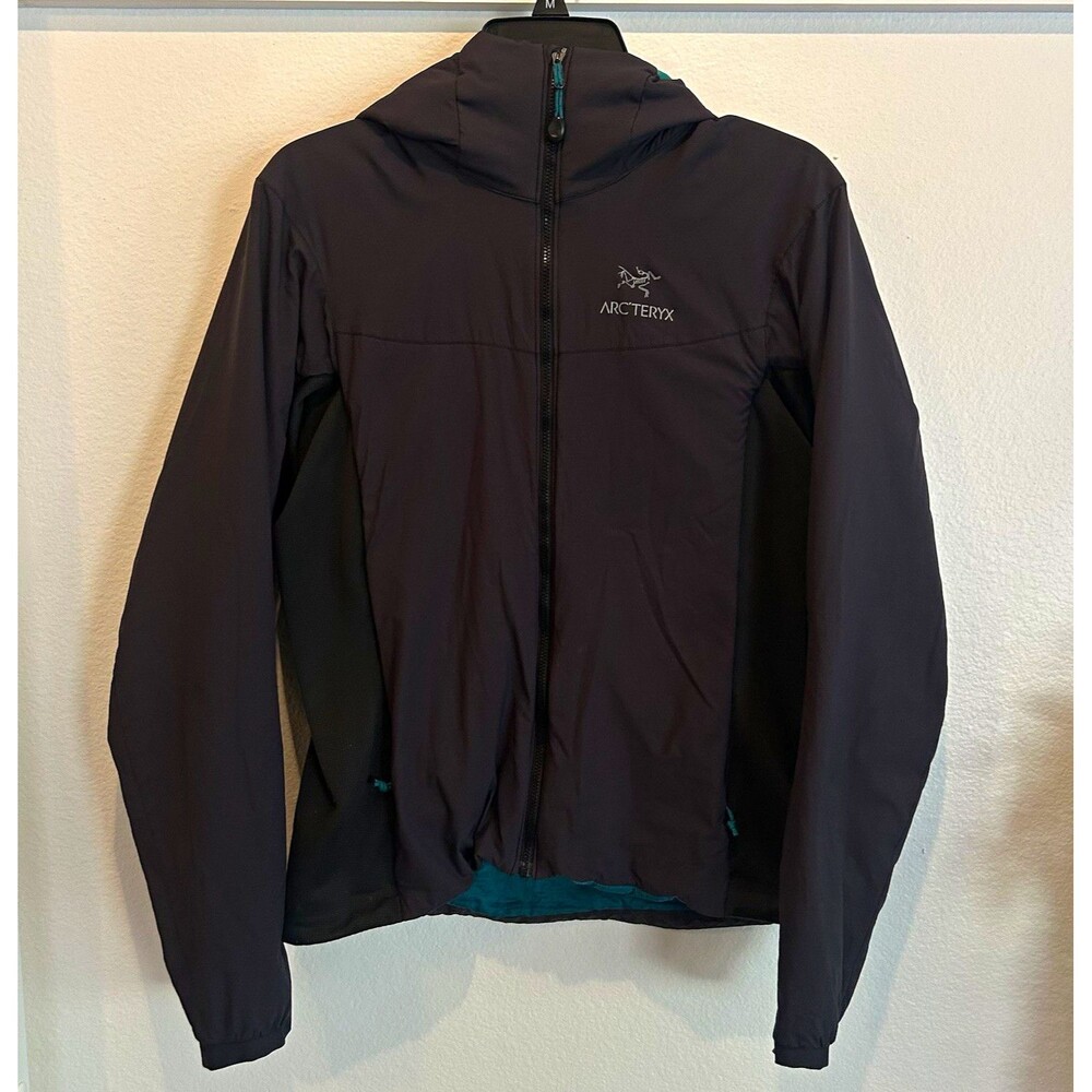 Arc'teryx Atom LT Hoody Women’s M Black/Teal Hooded Full-Zip Jacket
